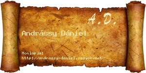 Andrássy Dániel névjegykártya